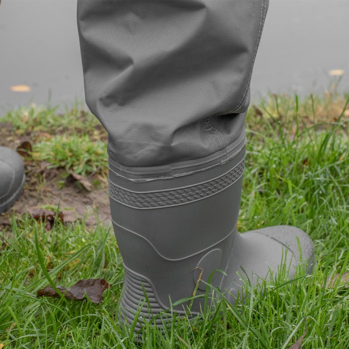Preston Heavy Duty Chest Fishing Waders In Use 12