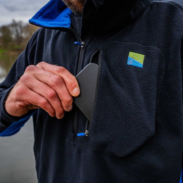 Preston Micro Fishing Fleece Close Up 5