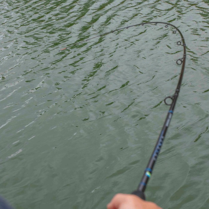 Preston Monster X Carp Feeder Fishing Rod In Use 2