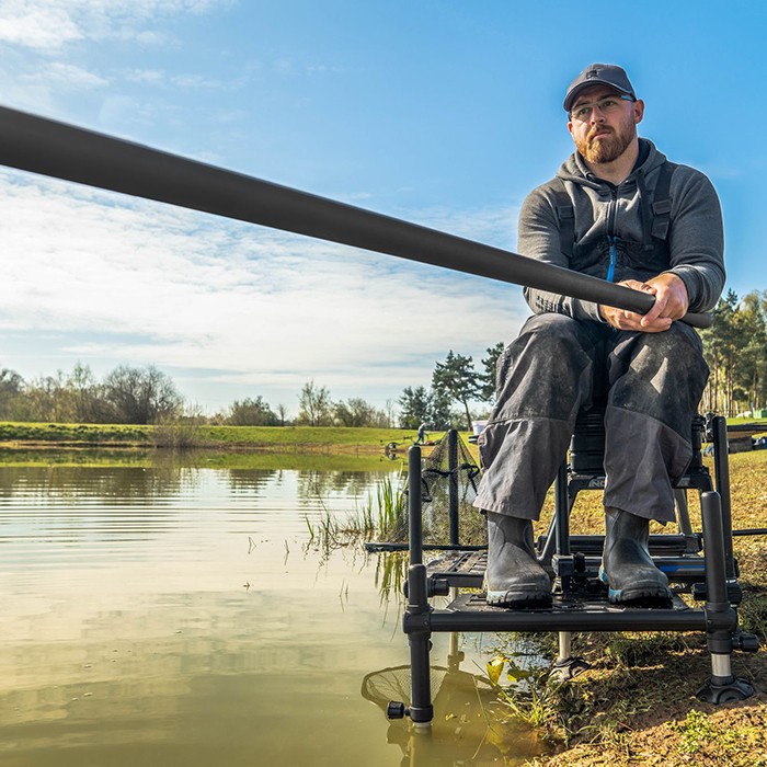 Preston Offbox Side Foot Rest In Use 2