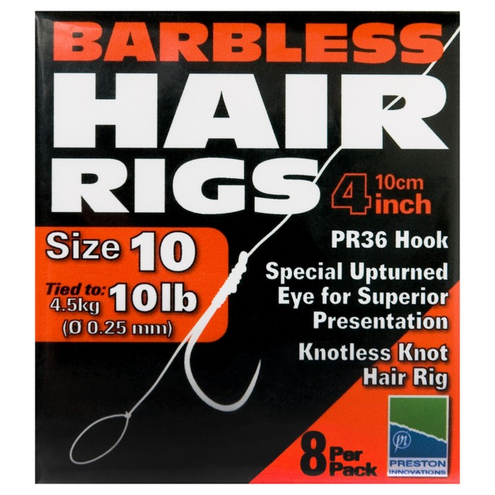 Preston PR36 Barbless Hair Rigs 4inch