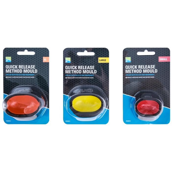 Preston Quick Release Fishing Method Mould Sizes Packaging