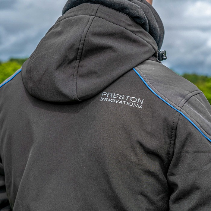 Preston Thermatech Heated Soft Shell Fishing Jacket Close Up Hood