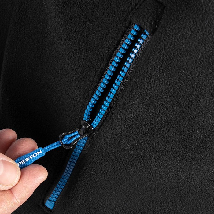 Preston Windproof Fleece Jacket Close Up Zip Opening