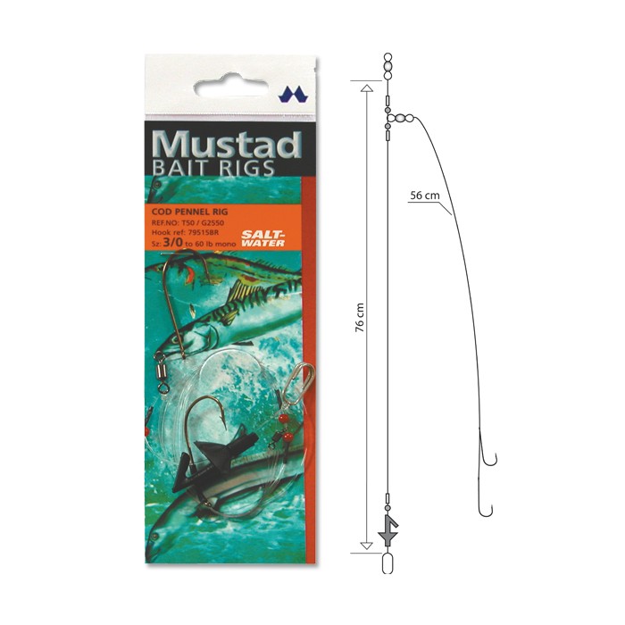 Mustad Cod Pennel Fishing Rig