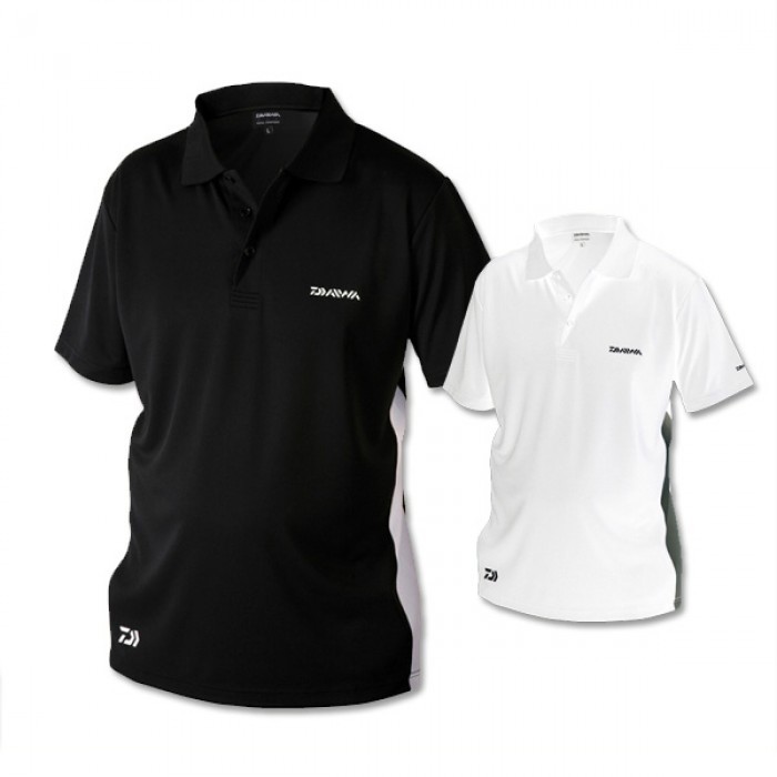 Daiwa White / Black Polo Shirt