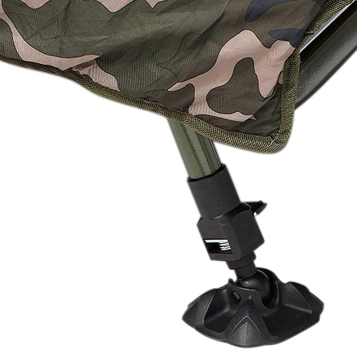 Prologic Element Camo Thermal Fishing Bedchair Cover Close Up In Use 1