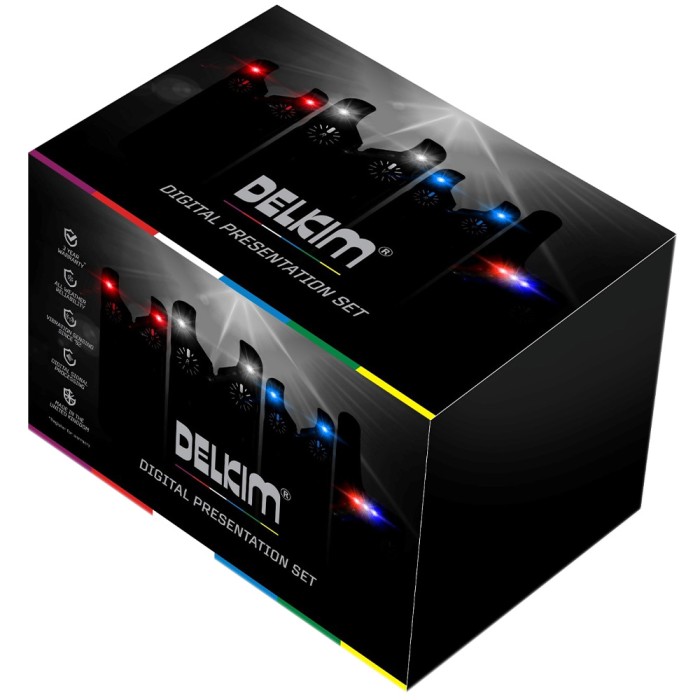 Delkim TXI-D Bite Alarm Presentation Set Red White & Blue 2