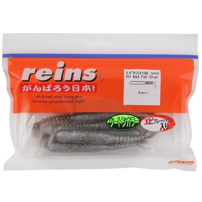 Reins Rockvibe Shad 3.5" Lure Bait Fish Silver