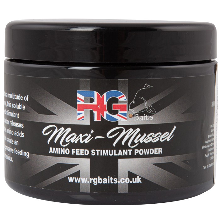 RG Baits Maxi Mussel Amino Feed Stimulant Powder 300g