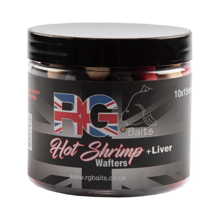 RG Baits Multi Colour wafter 13.5mm Hot Shrimp And Liver 1