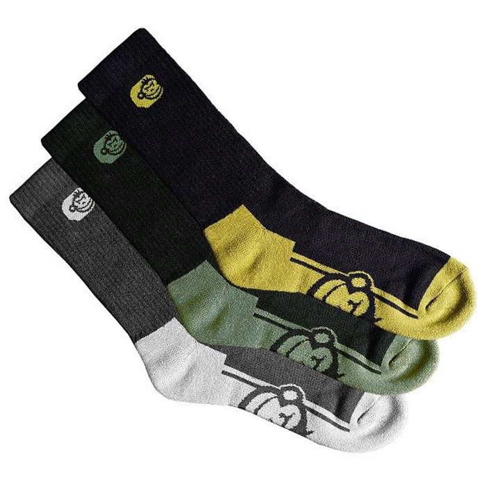 RidgeMonkey APEarel Crew Fishing Socks - Multi Pack