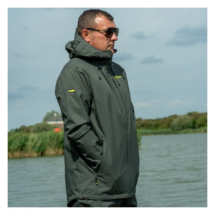 RidgeMonkey APEarel ThermaPro Waterproof Shell Coat Green