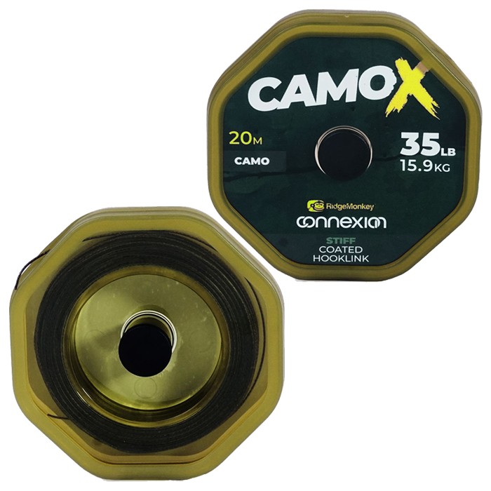 RidgeMonkey Connexion CamoX Stiff Coated Hooklink 35lb