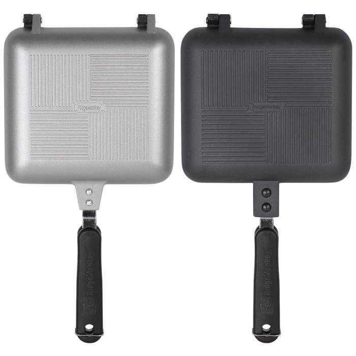 RidgeMonkey Deep Fill Sandwich Toaster XL with utensil MK2