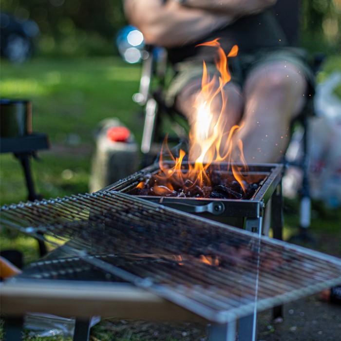 RidgeMonkey Fishing Grilla BBQ In Use 1
