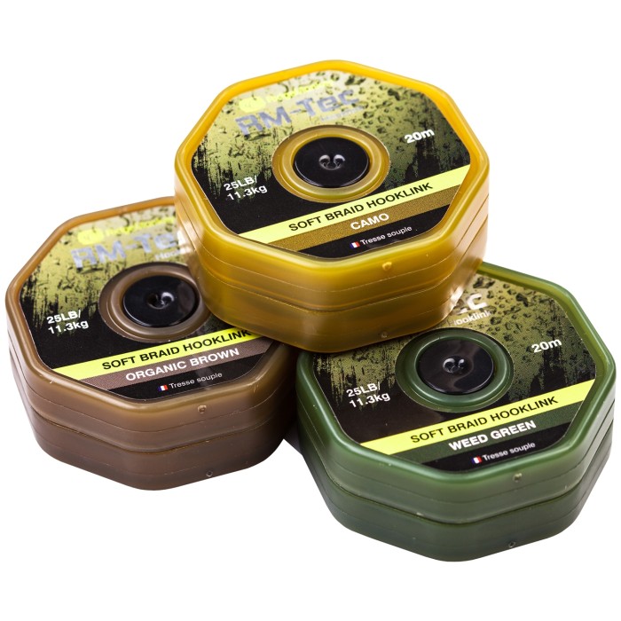 RidgeMonkey RM-Tec Soft Braid Hooklink Selection