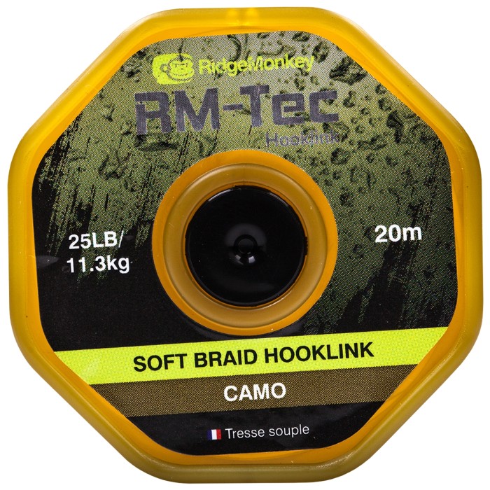 RidgeMonkey RM-Tec Soft Braid Hooklink Camo