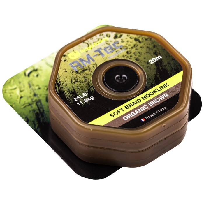 RidgeMonkey RM-Tec Soft Braid Hooklink Organic Brown Pack