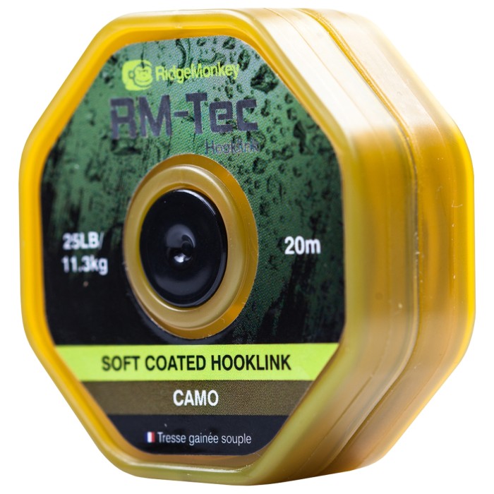 RidgeMonkey RM-Tec Soft Coated Hooklink Camo Close Up