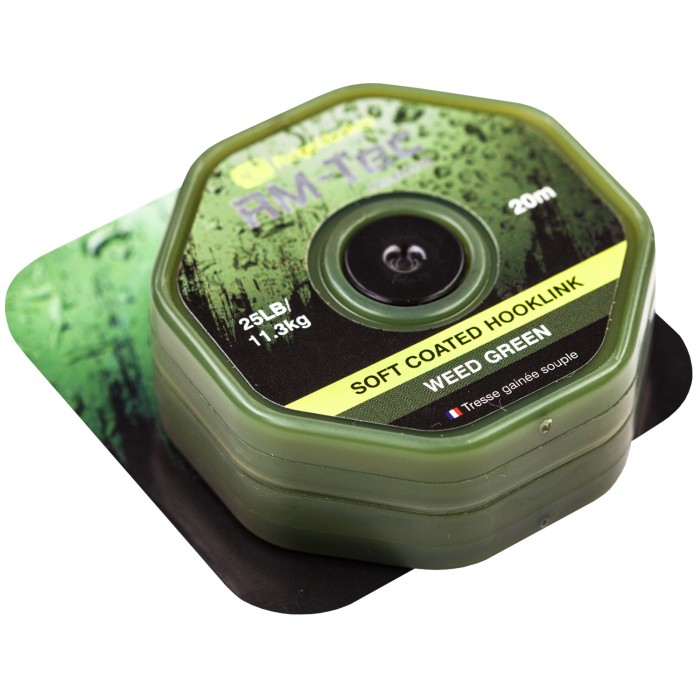 RidgeMonkey RM-Tec Soft Coated Hooklink Weed Green Pack