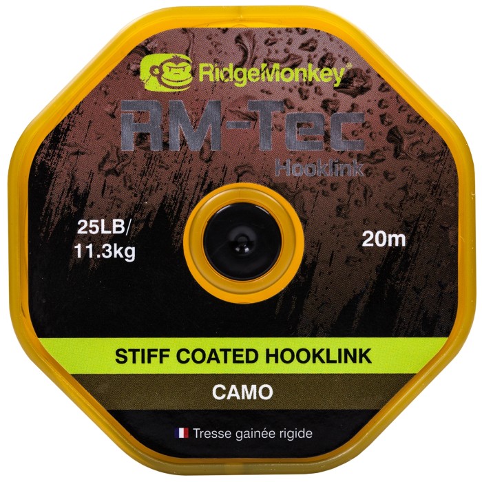 RidgeMonkey RM-Tec Stiff Coated Hooklink Camo