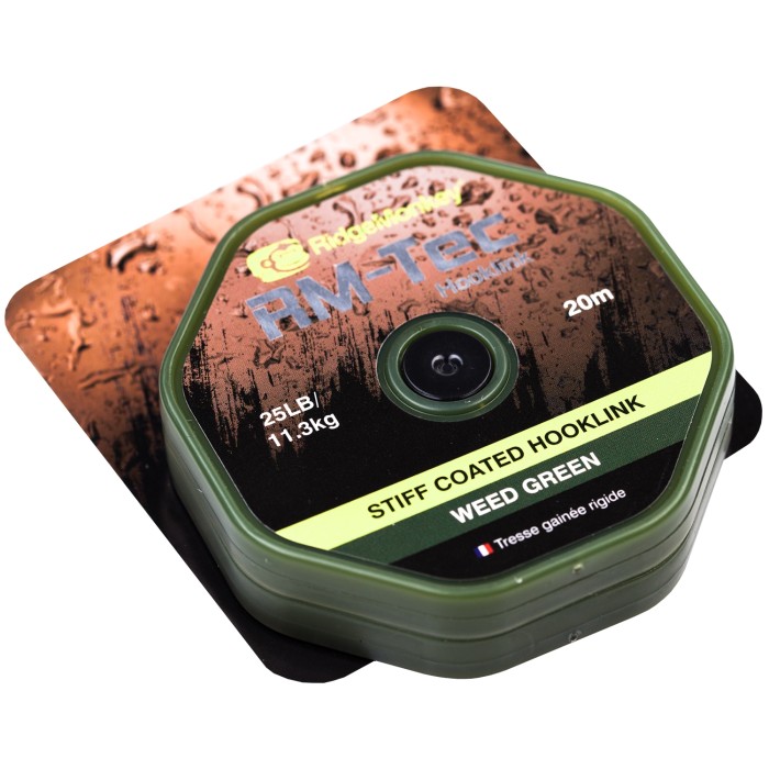 RidgeMonkey RM-Tec Stiff Coated Hooklink Weed Green Pack