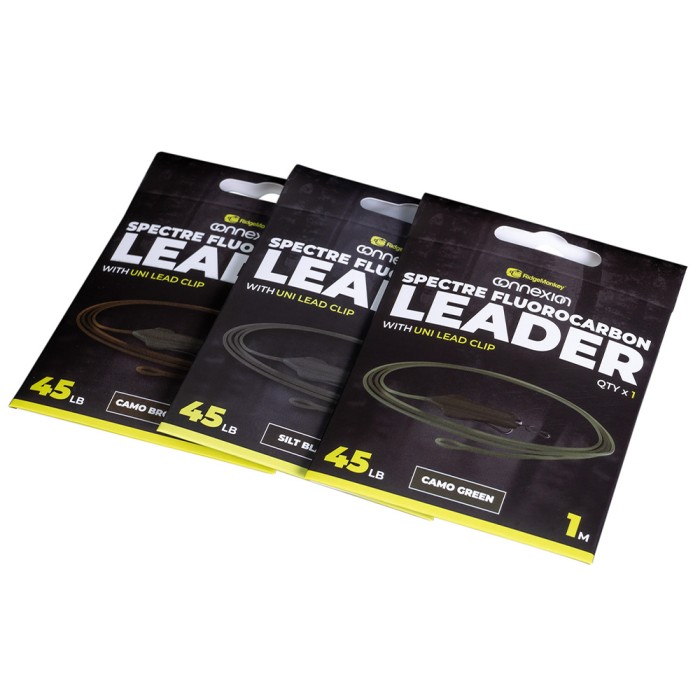 RidgeMonkey Spectre Fluorocarbon Leader With Uni Lead Clip
