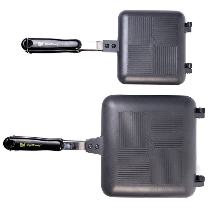 RidgeMonkey The Classic Deep Fill Sandwich Fishing Toaster inc Utensils Standard And XL