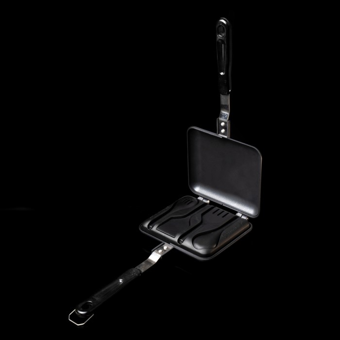 RidgeMonkey The Classic Deep Fill Sandwich Fishing Toaster inc Utensils 4