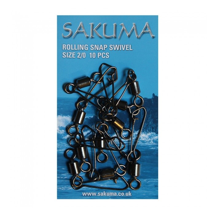 Sakuma Rolling Hooked Snap Fishing Swivel