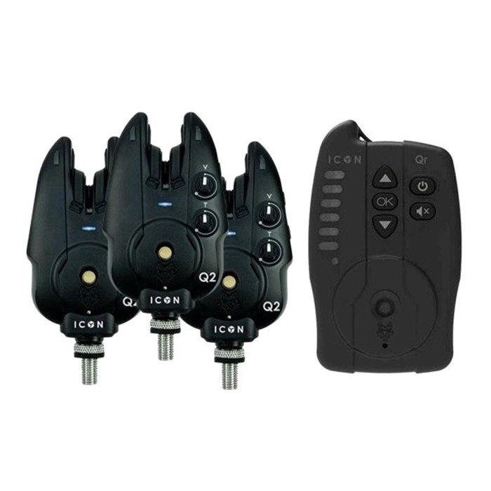 Wolf ICON Q2 Fishing Bite Alarm Set & Qr Receiver