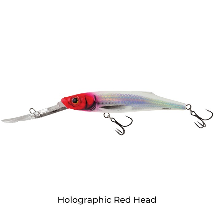 Salmo Freediver Super Deep Runner Lure 7cm Holographic Red Head