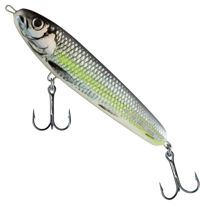 Salmo Sweeper 12cm Sinking Lure Silver Chartreuse Shad