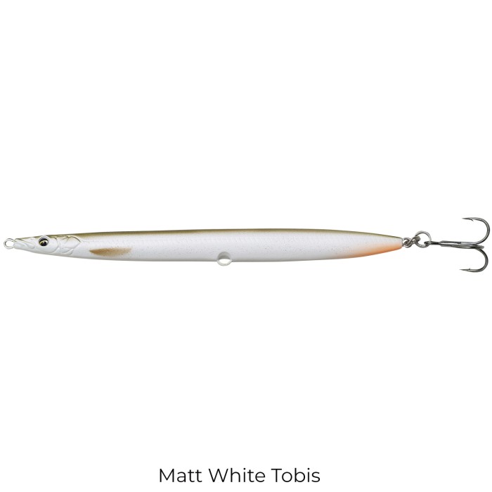Savage Gear 3D Sandeel Pencil Sinking Lure 9cm Matt White Tobis