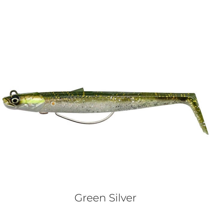 Savage Gear Sandeels V2 Weedless Lure 11.5cm 22g Green Silver