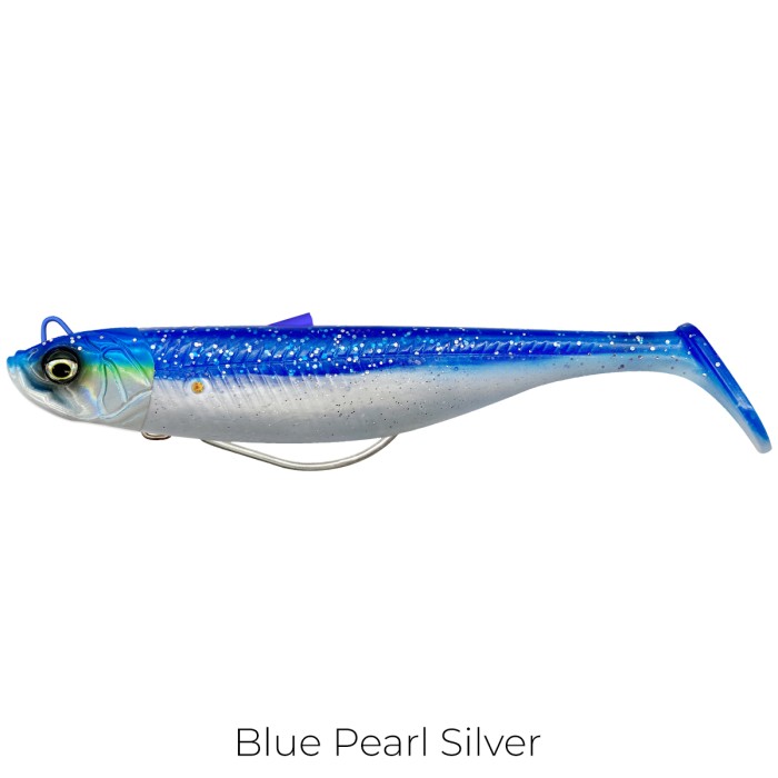 Savage Minnow Weedless Lure 10cm Blue Pearl Silver 1