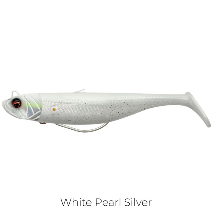 Savage Minnow Weedless Lure 10cm White Pearl Silver