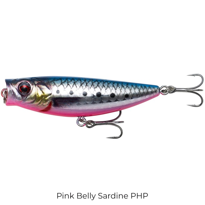 Savage Salt 3D Minnow Pop Walker Floating Lure 8cm Pink Belly Sardine PHP