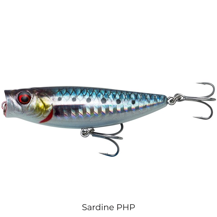 Savage Salt 3D Minnow Pop Walker Floating Lure 8cm Sardine PHP