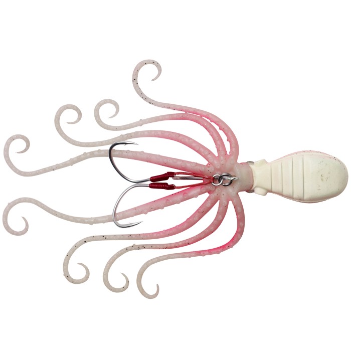 Savage Salt 3D Octopus Lure 10cm UV Pink Glow 1
