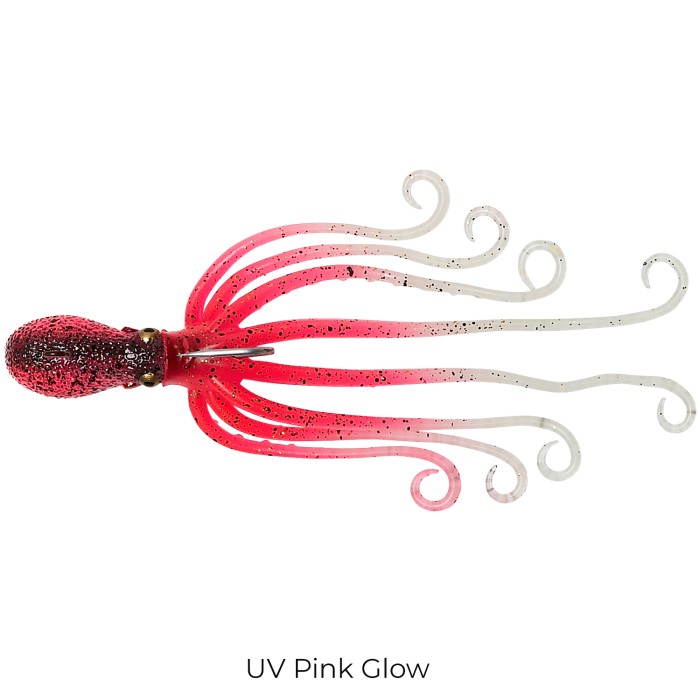 Savage Salt 3D Octopus Lure 10cm UV Pink Glow