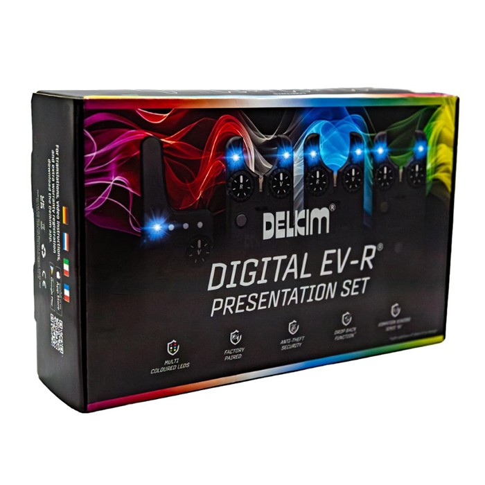 Delkim EV-R Digital Bite Alarm Presentation Set - 3 Rod Set