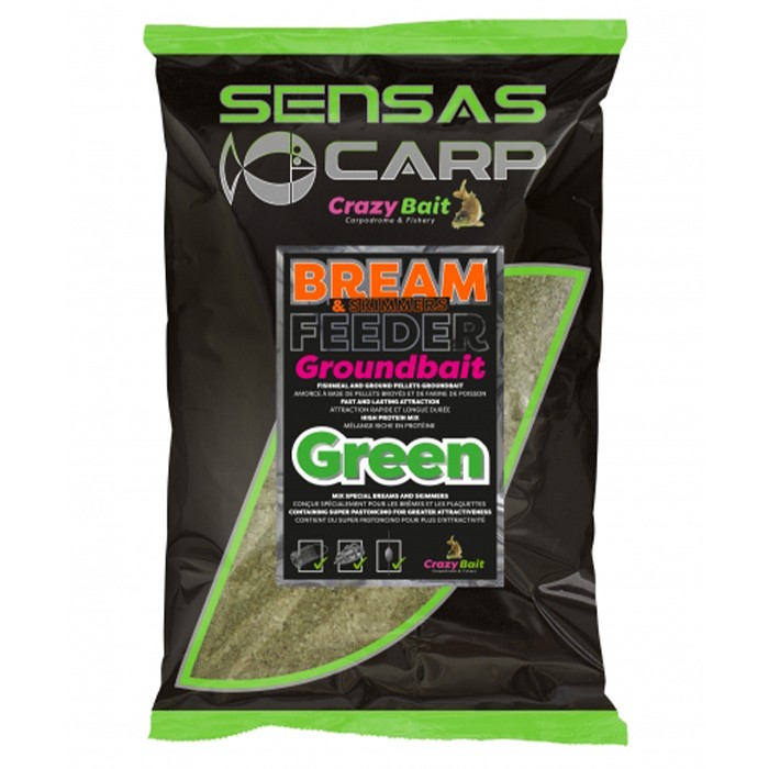 Sensas Bream Feeder Fishing Groundbait 2kg Green