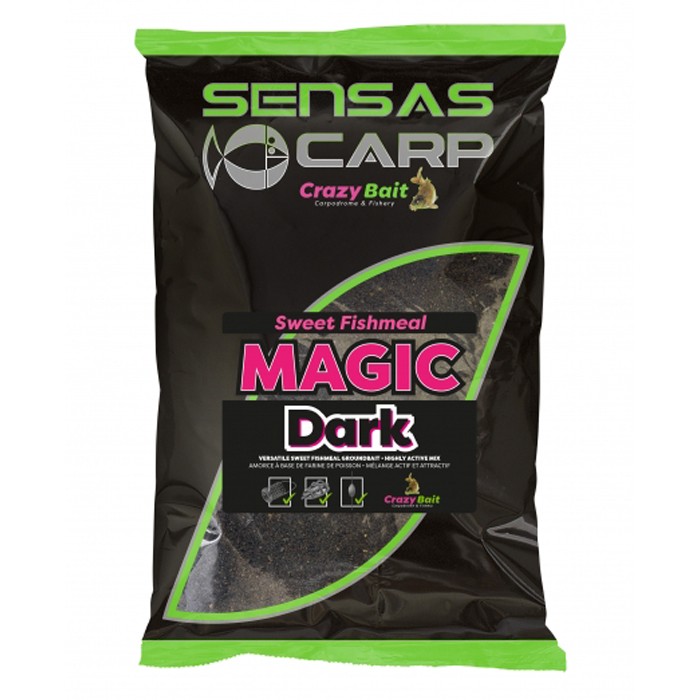 Sensas Sweet Fishmeal Magic Fishing Groundbait 2kg Dark
