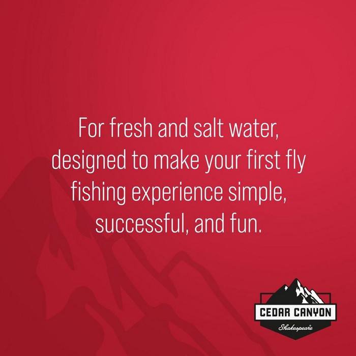 Shakespeare Cedar Canyon Stream Fly Fishing Rod & Reel Kit Information 1