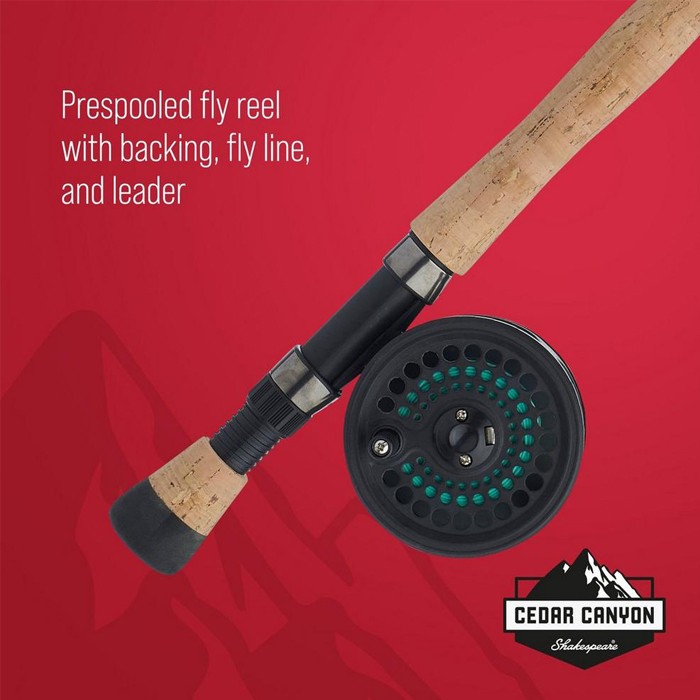 Shakespeare Cedar Canyon Stream Fly Fishing Rod & Reel Kit Information 3