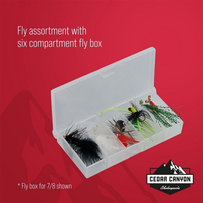 Shakespeare Cedar Canyon Stream Fly Fishing Rod & Reel Kit Information 4