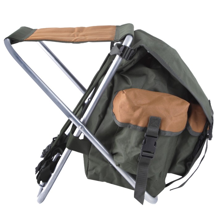 Shakespeare Folding Fishing Stool with Back Pack Side