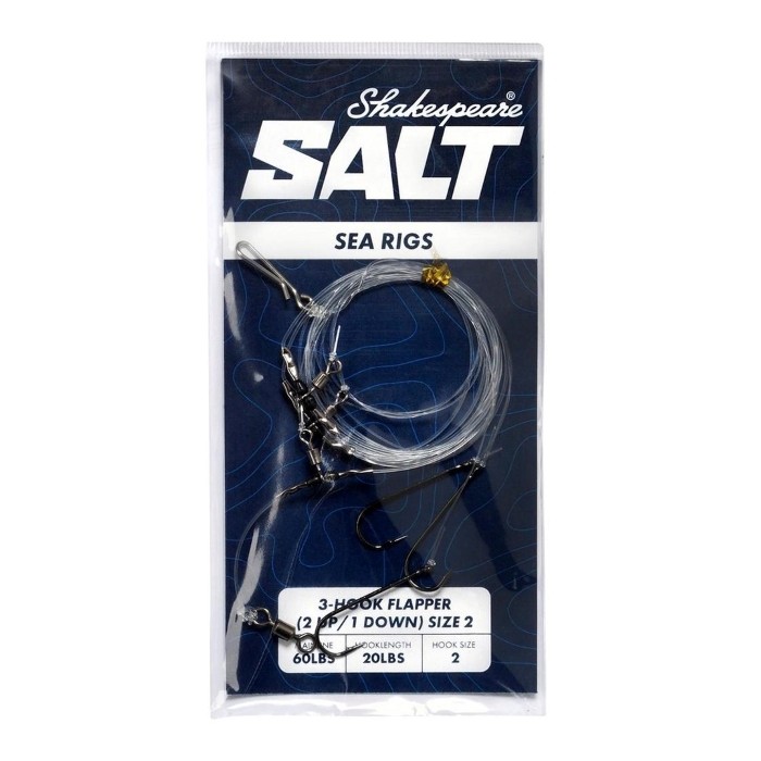 Shakespeare Salt 3-Hook Flapper Rig - 2 Up / 1 Down